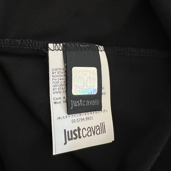 JUST CAVALLI BLACK COWL NECK DRESS - Picture 13 of 13